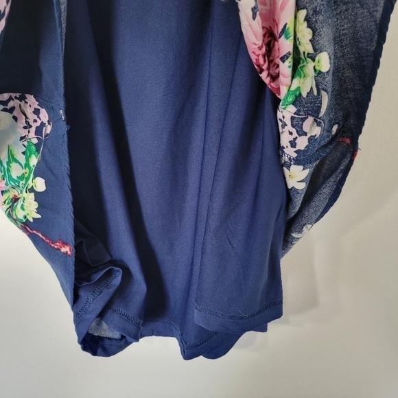 Davi & Dani Blue Floral Mini Dress Size Small - Picture 5 of 8